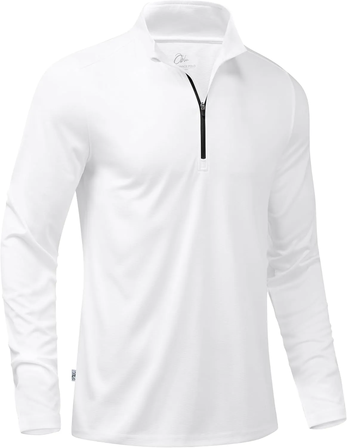 Obla Golf Quarter Zip Pullover for Men Mock Neck Sweatshirt Lightweight Sun Protection Men's Long Sleeve Golf Shirt