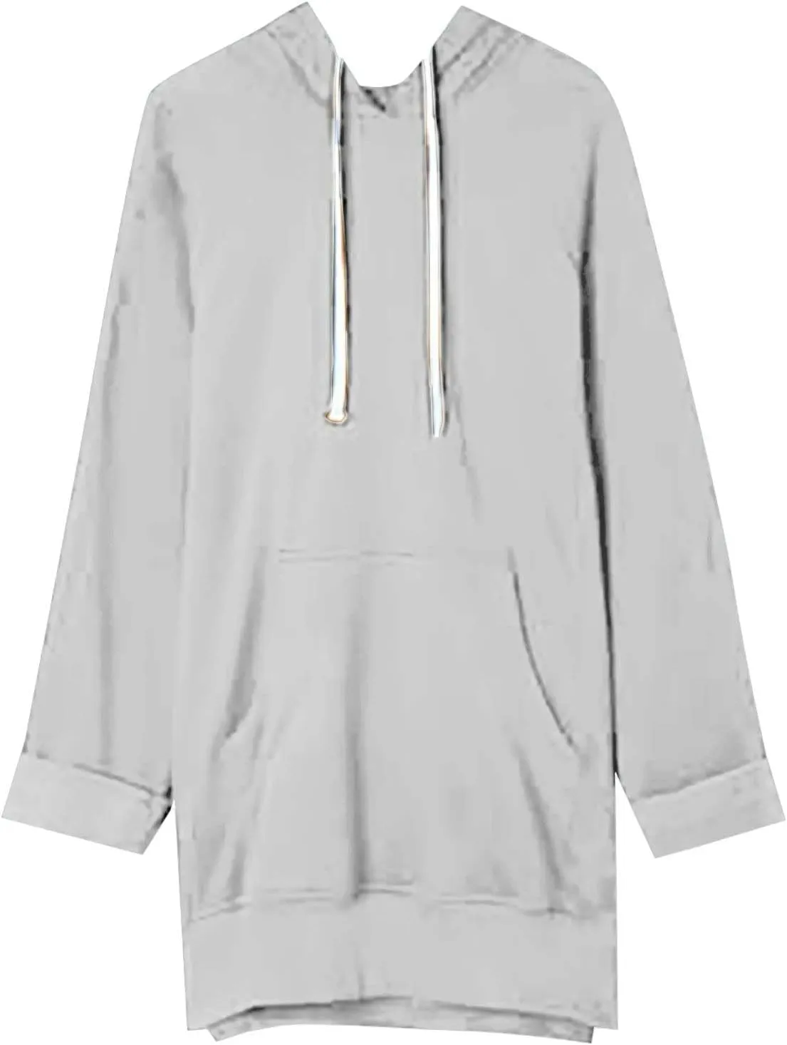 Oversized Hoodie Dress for Womens Hoodies Plus Size Casual Crewneck Long Sleeve Split Hem Pullover with Pockets