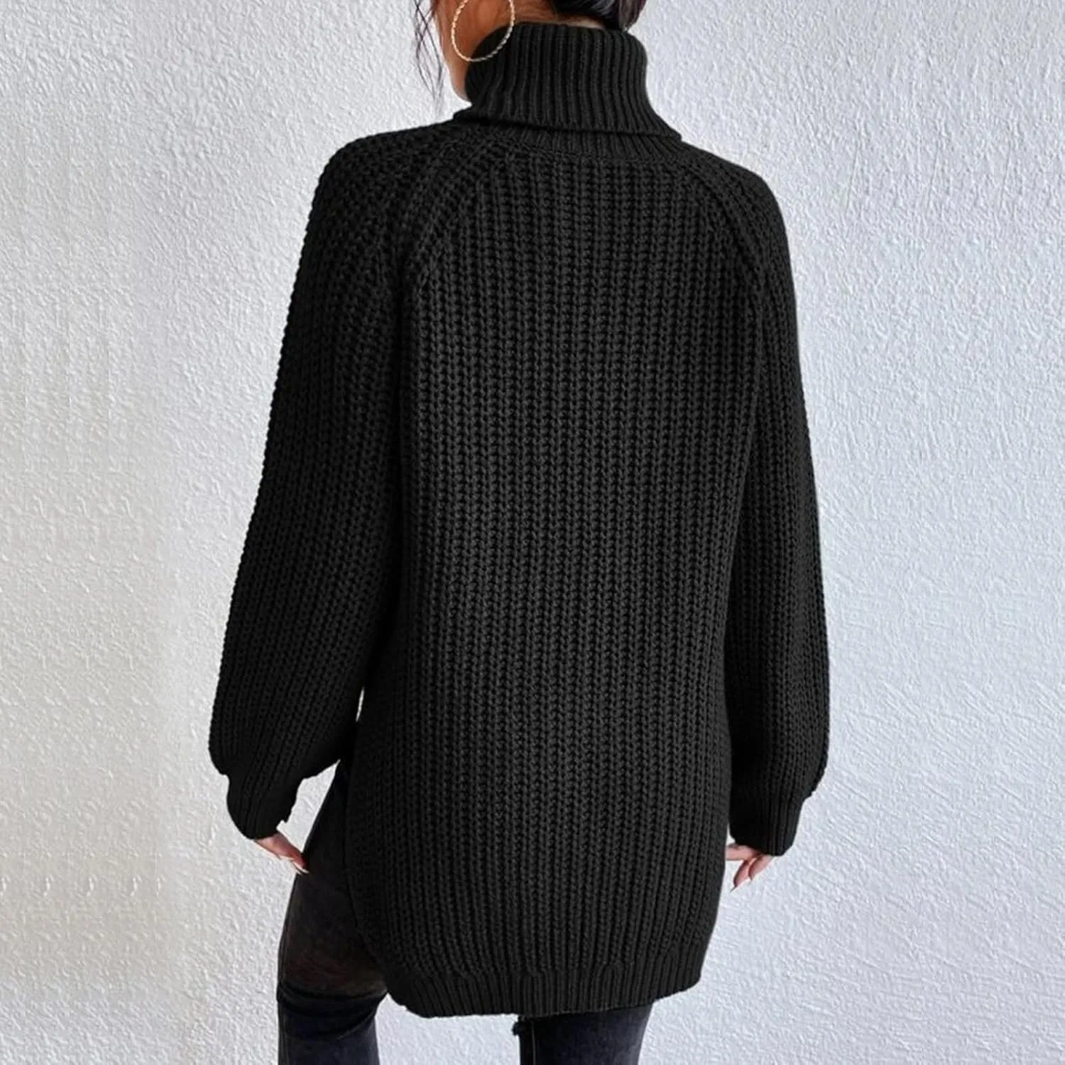 Oversized Sweaters for Women Turtleneck Chunky Pullover Sweater Casual Loose Knit Pullover Sweater Top