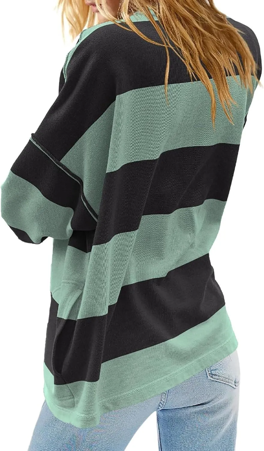 Oversized Womens T Shirts Fall Spring Sweatshirt Half Zipper Turtleneck Sweater Long Sleeve Tops for Women