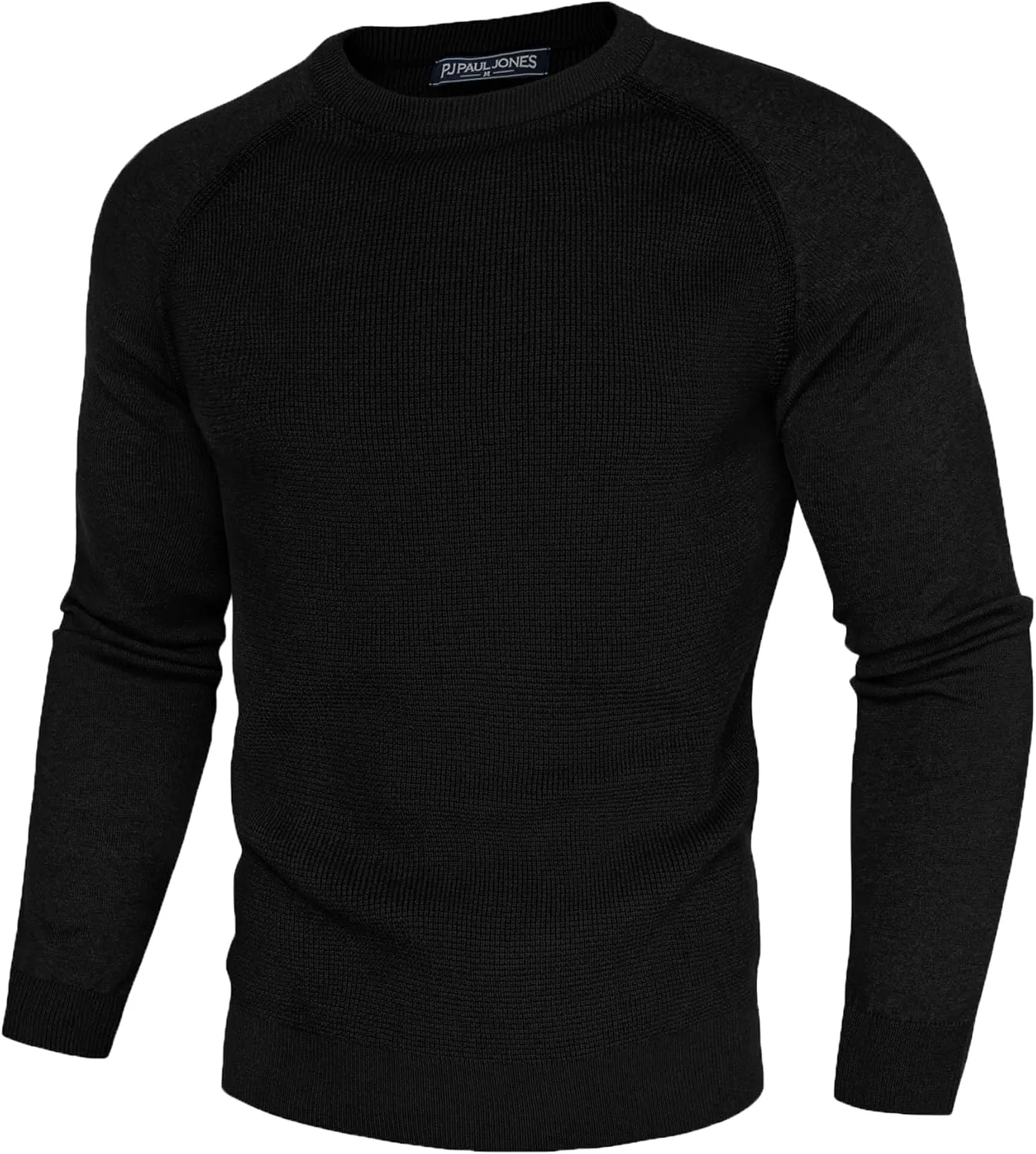 PJ PAUL JONES Mens Sweater Crewneck Knit Sweaters Waffle Textured Pullover Sweaters for Men