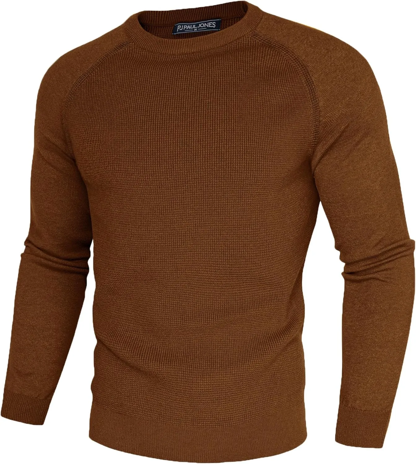 PJ PAUL JONES Mens Sweater Crewneck Knit Sweaters Waffle Textured Pullover Sweaters for Men