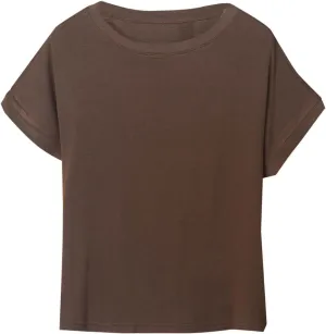 Plus Size Modal Tops for Women Short Sleeve Crewneck Shirts 2025 Summer Solid Color Loose Comfy Blouses Tees