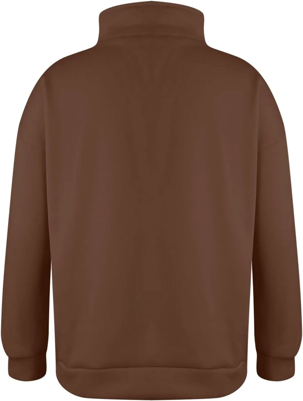 Quarter Zip Pullover Women Solid Color Long Sleeve Sweatshirts Cropped Tops with Pocket 2024 Fall Outfits