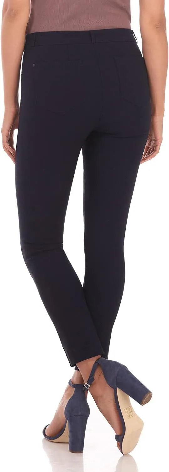 Rekucci Women's Comfort 5 Pocket Skinny Pant with Stretch Waistband