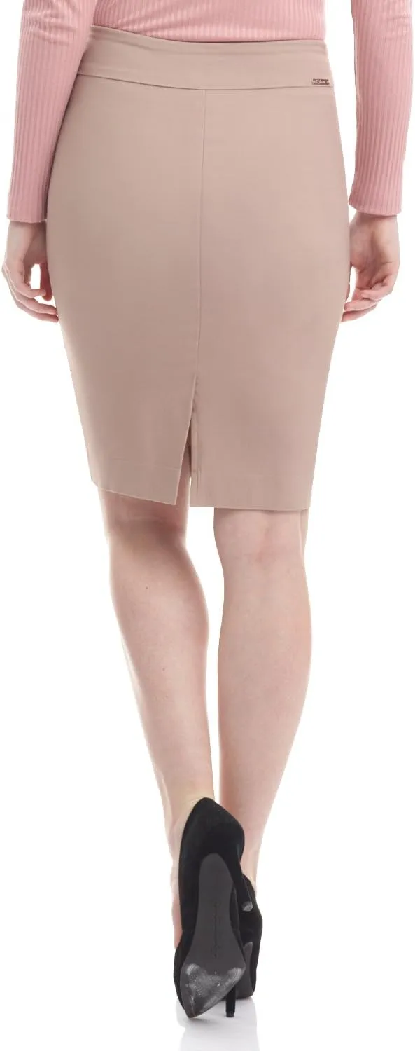 Rekucci Women's Ease into Comfort Fit Perfect Midi Pencil Skirt