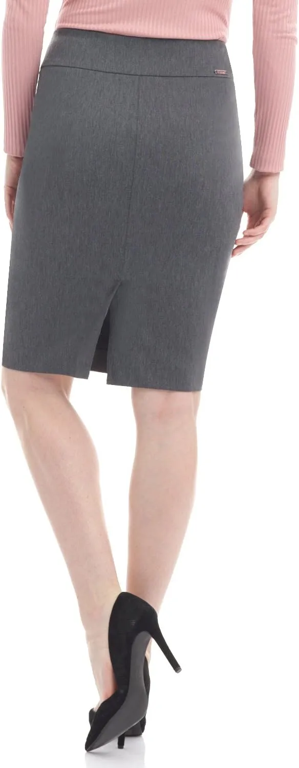 Rekucci Women's Ease into Comfort Fit Perfect Midi Pencil Skirt