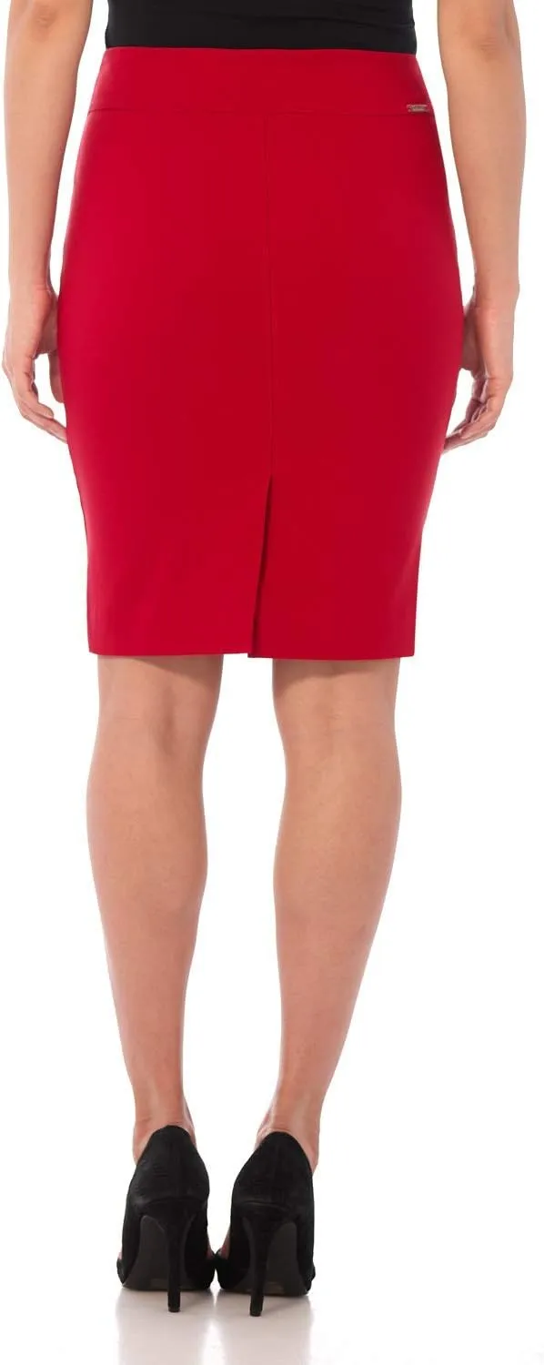 Rekucci Women's Ease into Comfort Fit Perfect Midi Pencil Skirt