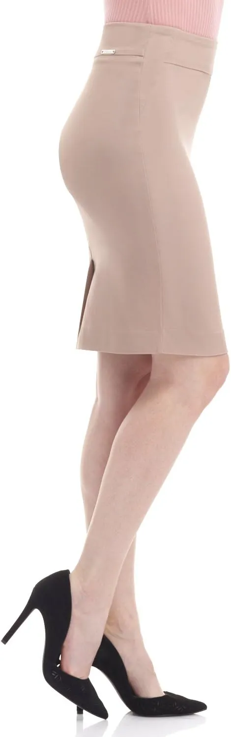 Rekucci Women's Ease into Comfort Fit Perfect Midi Pencil Skirt