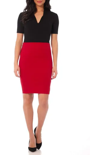 Rekucci Women's Ease into Comfort Fit Perfect Midi Pencil Skirt