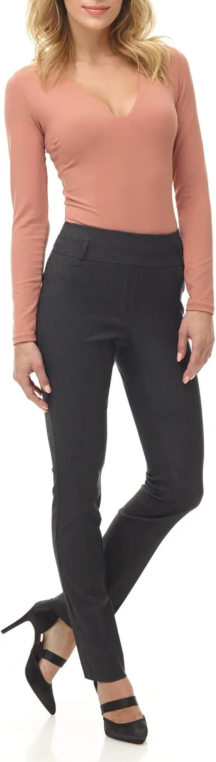 Rekucci Women's Ease into Comfort Stretch Slim Pant