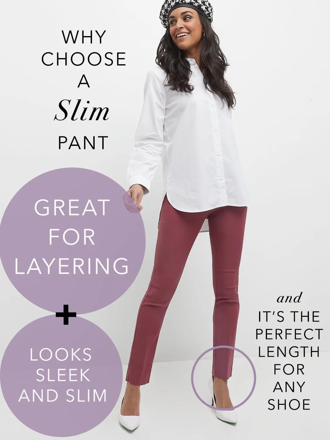 Rekucci Women's Ease into Comfort Stretch Slim Pant