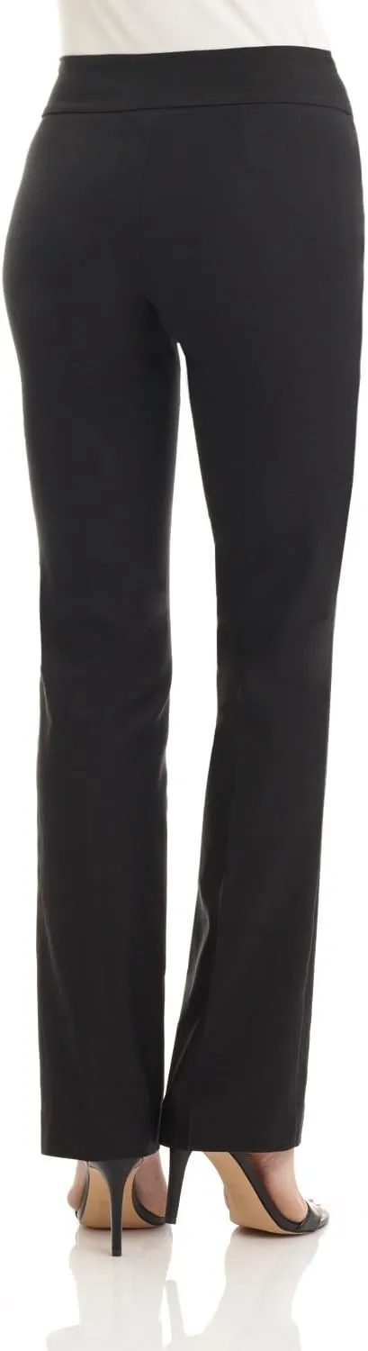 Rekucci Womens Ease into Comfort Stretchy Business Casual Bootcut Pull-On Everyday Office Pant in Regular/Tall/Petite Sizes