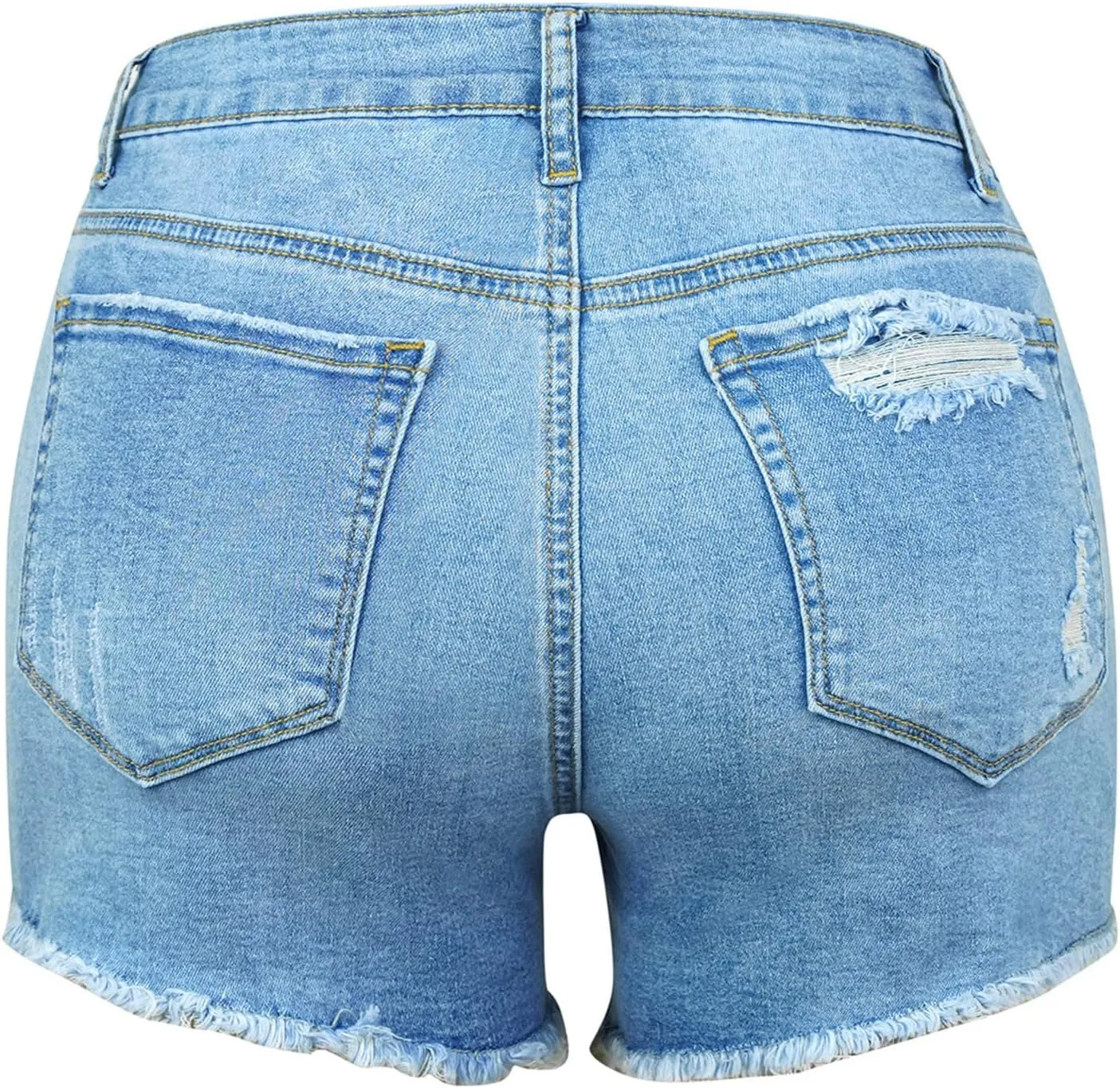 Ripped Jean Shorts Womens High Waisted Summer Casual Frayed Raw Hem Distressed Denim Short Comfy Pull On Hot Shorts