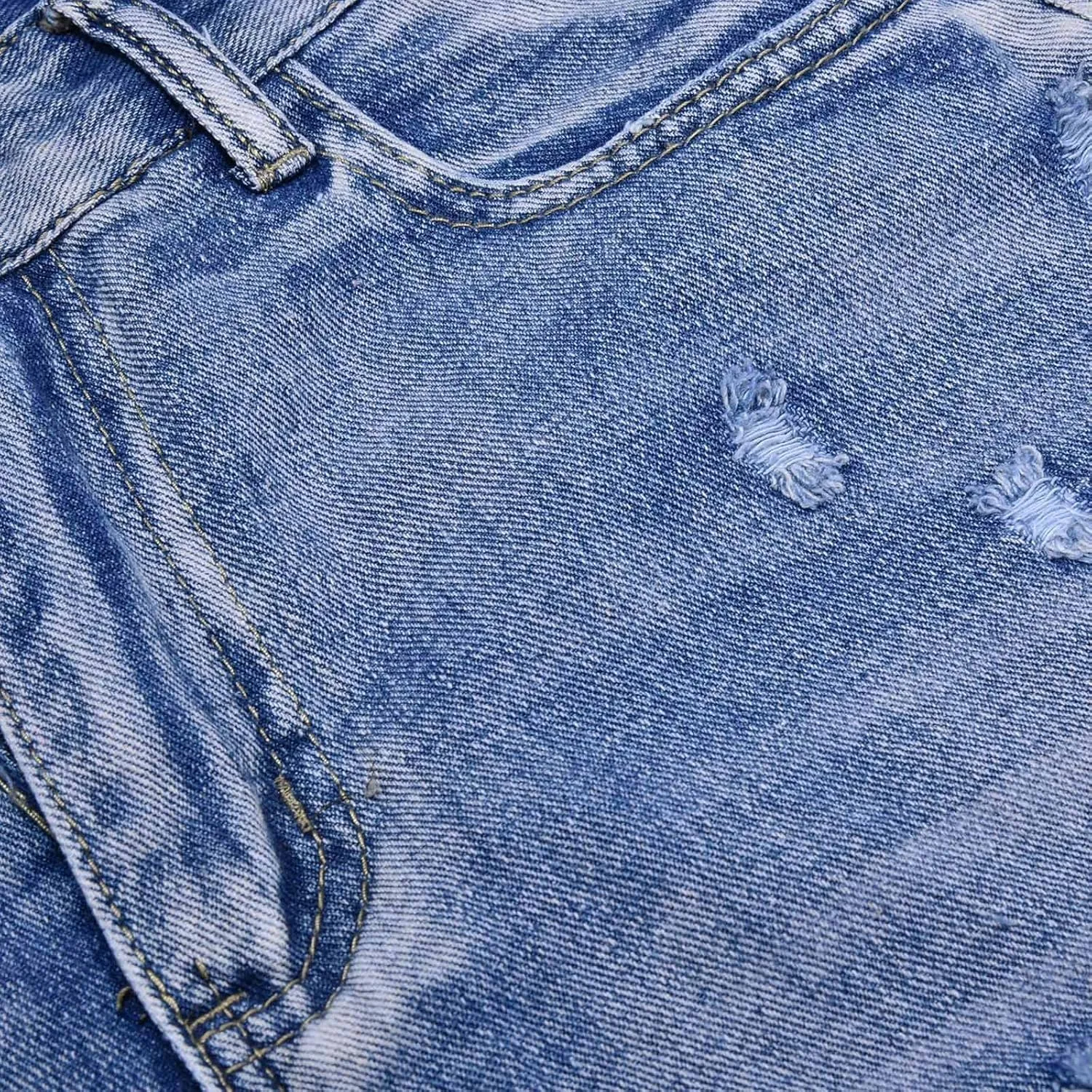 Ripped Jean Shorts Womens High Waisted Summer Casual Frayed Raw Hem Distressed Denim Short Comfy Pull On Hot Shorts