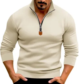 RTTUIOP Mens 1/4 Zip Pullover Fleece Western Sweaters Work Pullover Long Sleeve Solid Warm V Neck Quarter Zip Pullovers