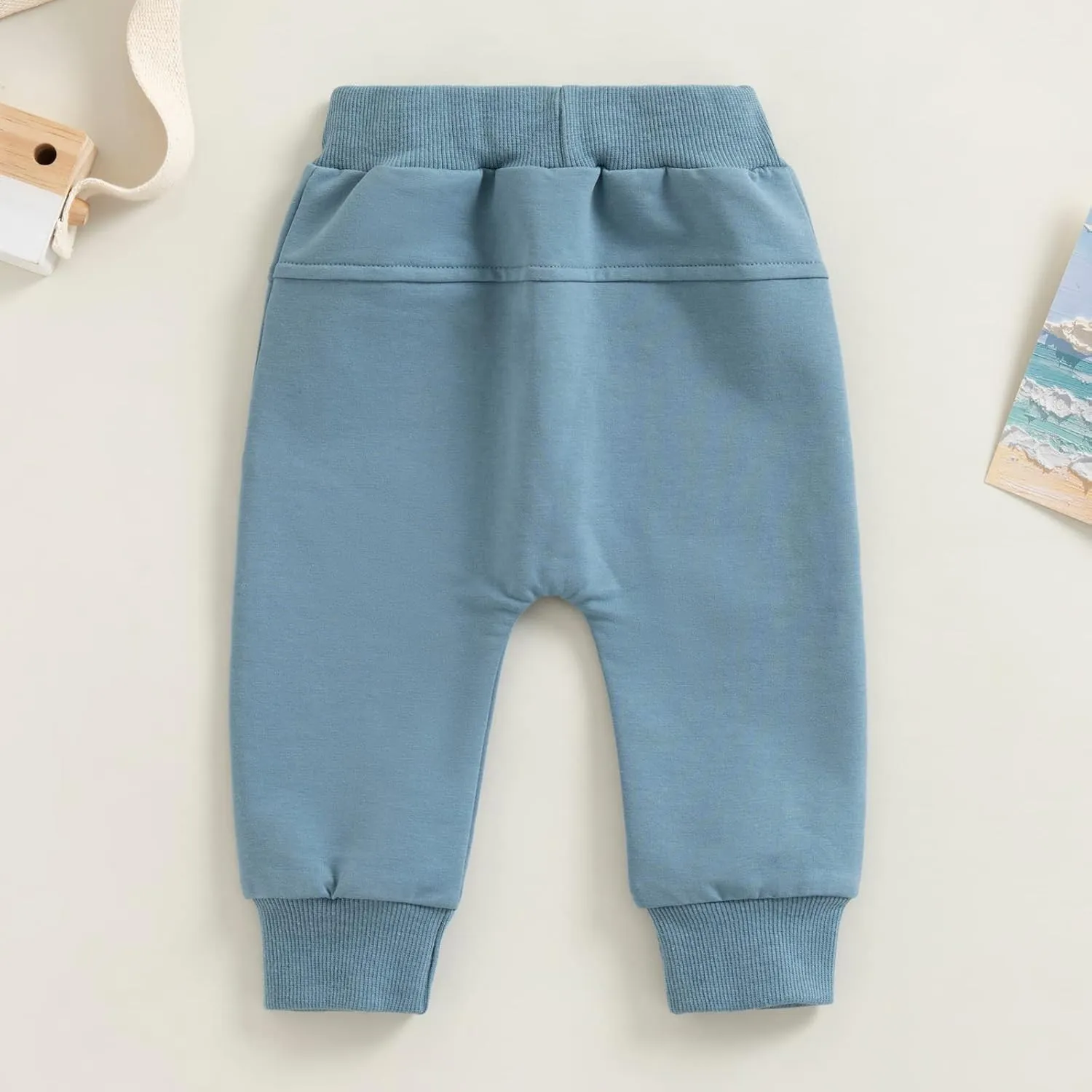SAYOO Toddler Baby Boys Harem Pants Drawstring Terry Active Joggers Pants Cotton Pull-on Crawling Toddler Fall Sweatpants