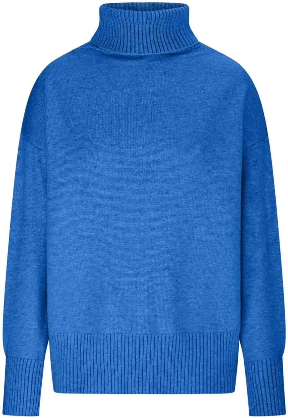 Solid Color Turtleneck Sweater Jumpers for Women Oversized Knitted Chunky Fall Winter Pullover Loose Knit Blouse
