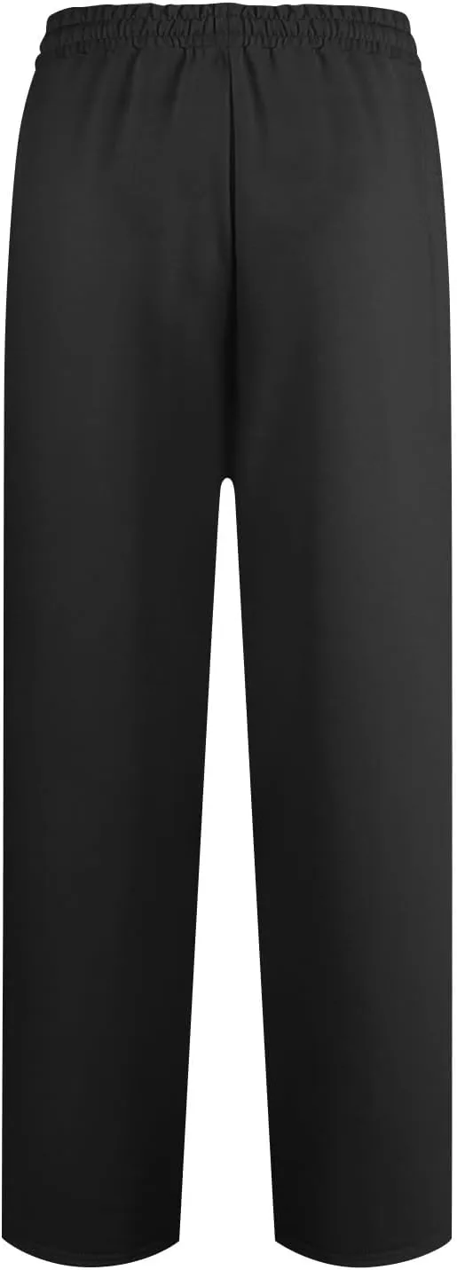 Straight Leg Sweatpant for Women Baggy Drawstring Waisted Workout Pants Lightweight Lounge Pants with Pockets