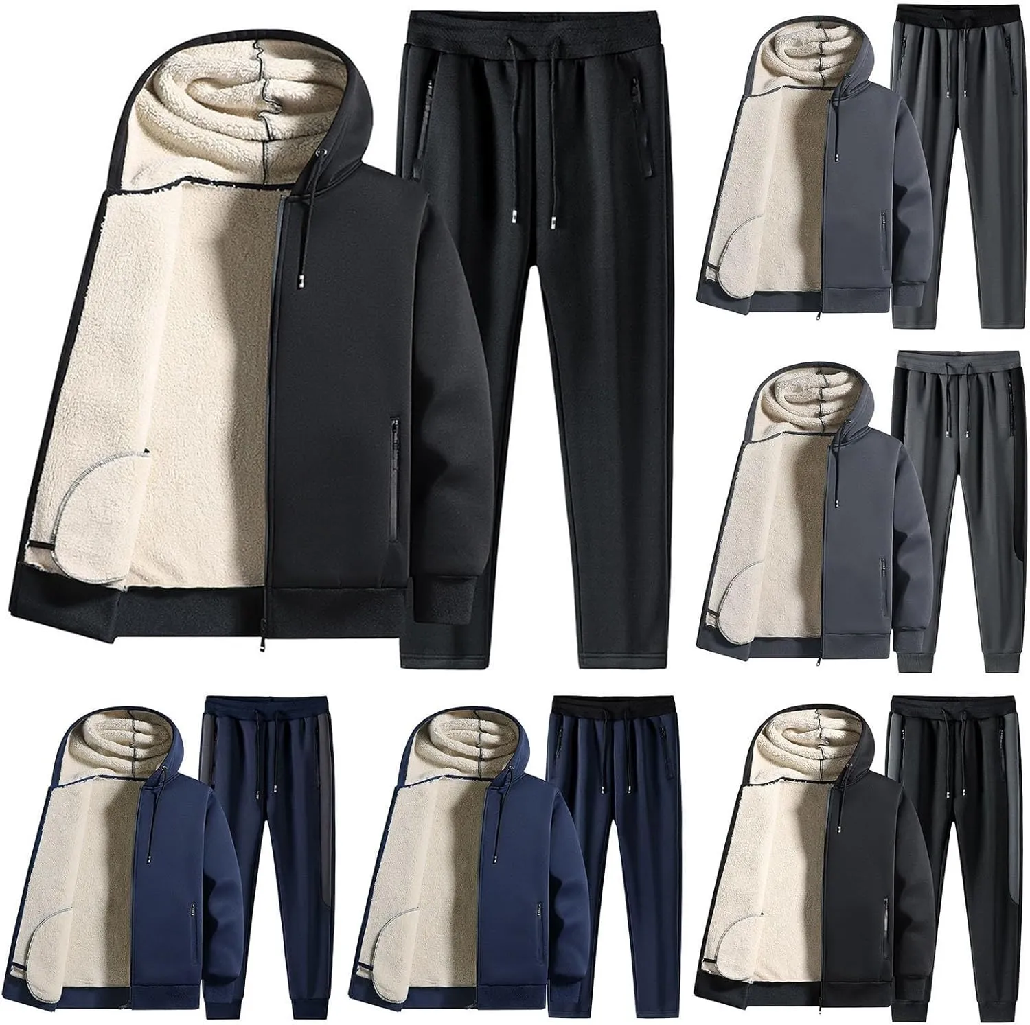 Suits for Men Wrinkle Two Breathable Suit Roll Sleeve Shirt Pants Set Nice Hoodies for Men Woman Sweatpants Plus