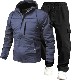 Sweat Pants And Hoodie Set Men Combination Work Pants For Sports Casual Fitness Jogging Men'S Sweatsuits 2 Piece Set