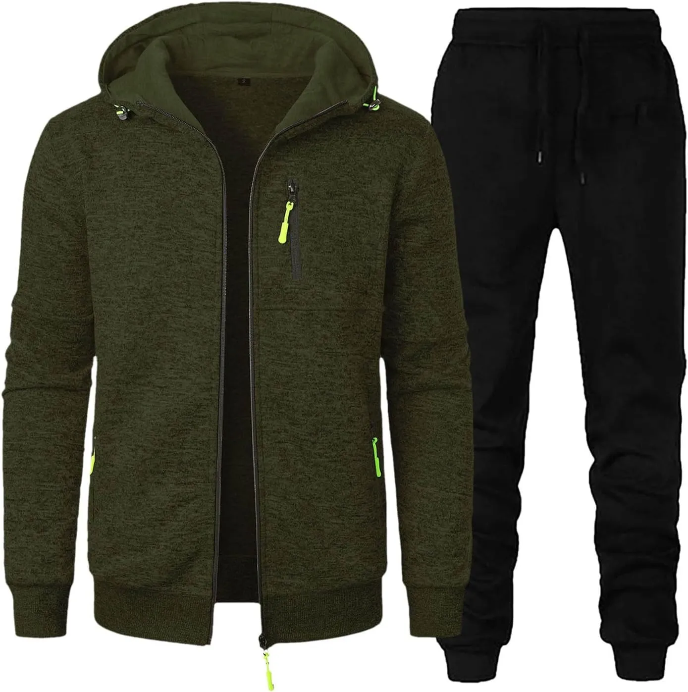 Sweat Pants And Hoodie Set Men Combination Work Pants For Sports Casual Fitness Jogging Men'S Sweatsuits 2 Piece Set