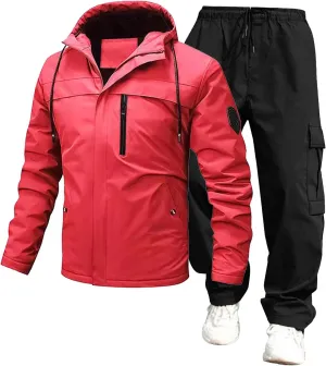 Sweat Pants And Hoodie Set Men Combination Work Pants For Sports Casual Fitness Jogging Men'S Sweatsuits 2 Piece Set