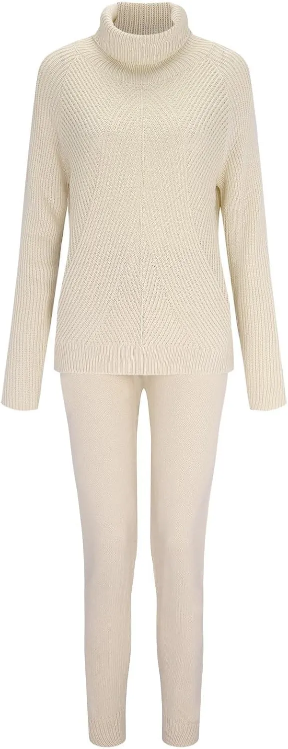 Sweater for Women Long Sleeve High Neck Knitted Pullover Plain Fall Tops Knit Lightweight Casual Trendy Loose Fit Autumn