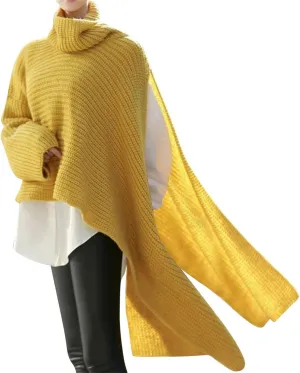 Sweater for Women Long Sleeve High Neck Knitted Pullover Plain Fall Tops Loose Fit Spring Oversized Turtleneck Warm Winter