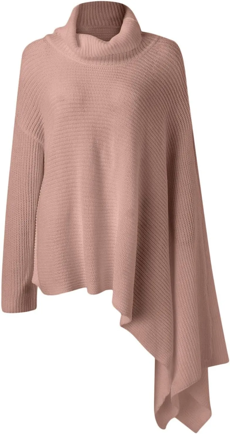 Sweater for Women Long Sleeve High Neck Knitted Pullover Plain Fall Tops Loose Fit Spring Oversized Turtleneck Warm Winter