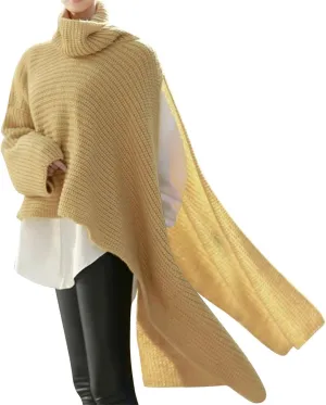 Sweater for Women Long Sleeve High Neck Knitted Pullover Plain Fall Tops Loose Fit Spring Oversized Turtleneck Warm Winter