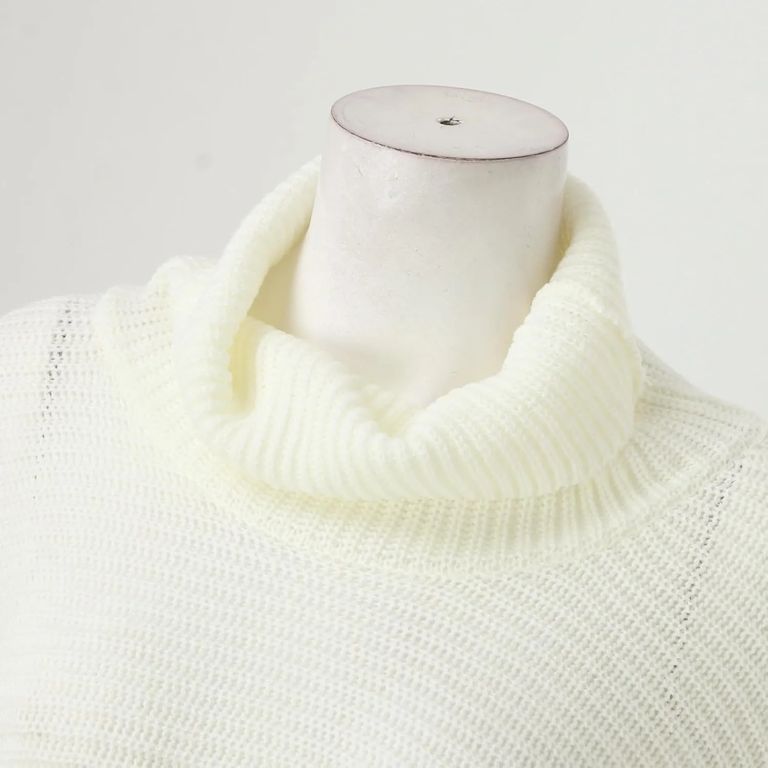 Sweater for Women Long Sleeve High Neck Knitted Pullover Plain Fall Tops Loose Fit Spring Oversized Turtleneck Warm Winter