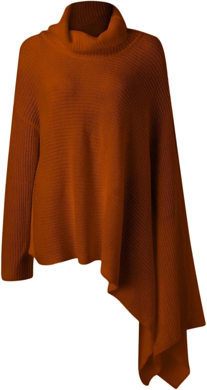 Sweater for Women Long Sleeve High Neck Knitted Pullover Plain Fall Tops Loose Fit Spring Oversized Turtleneck Warm Winter