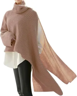Sweater for Women Long Sleeve High Neck Knitted Pullover Plain Fall Tops Loose Fit Spring Oversized Turtleneck Warm Winter