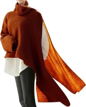 Sweater for Women Long Sleeve High Neck Knitted Pullover Plain Fall Tops Loose Fit Spring Oversized Turtleneck Warm Winter