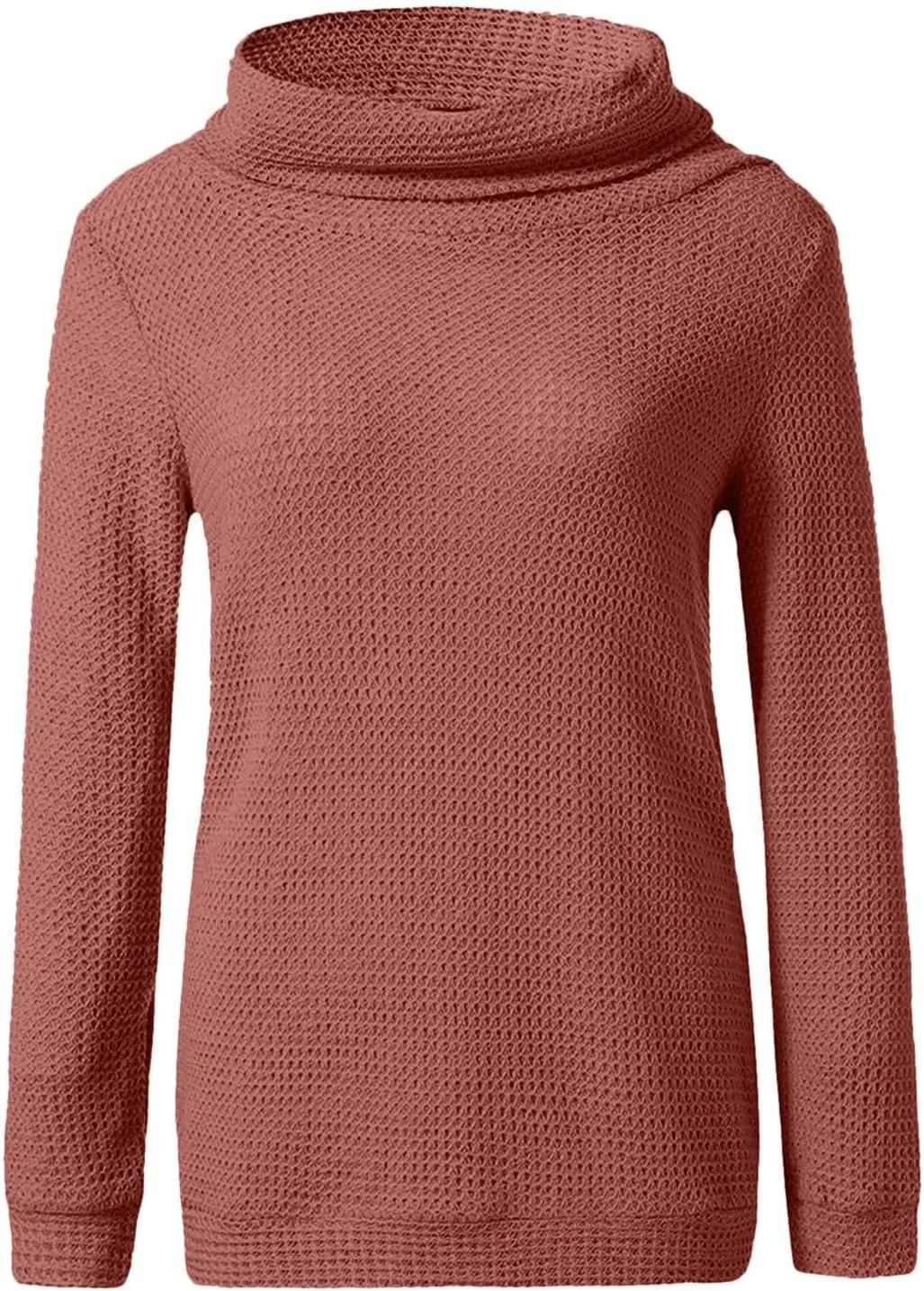 Sweater for Women Long Sleeve High Neck Knitted Pullover Plain Fall Tops Trendy Tunic Outwear Autumn Spring Casual Warm