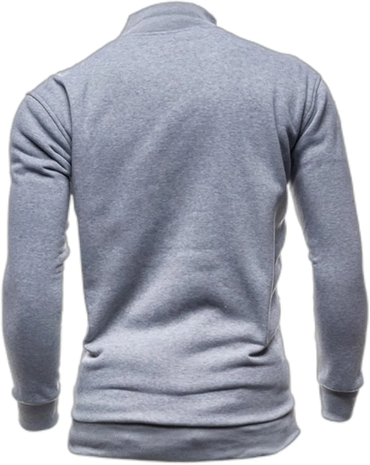 Sweaters for Men Cardigan Sweatshirt Hoodless Zip Up Jacket High Neck Lightweight Sueter Para Hombres