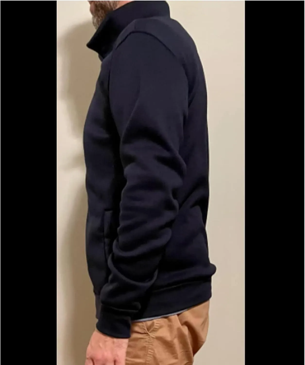 Sweaters for Men Cardigan Sweatshirt Hoodless Zip Up Jacket High Neck Lightweight Sueter Para Hombres