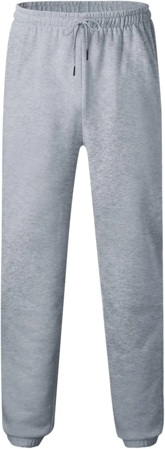 Sweatpants for Men with Pockets Mens Zip Joggers Pants Casual Gym Workout Track Pants Slim Fit Tapered Sweatpant Mens
