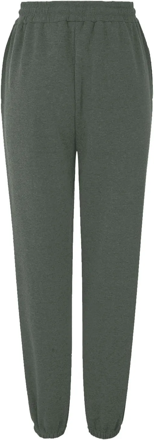 Sweatpants Women Cinch Bottom Baggy High Waisted Sweat Pants Casual Joggers Y2k Aesthetic Warm Trousers with Pockets