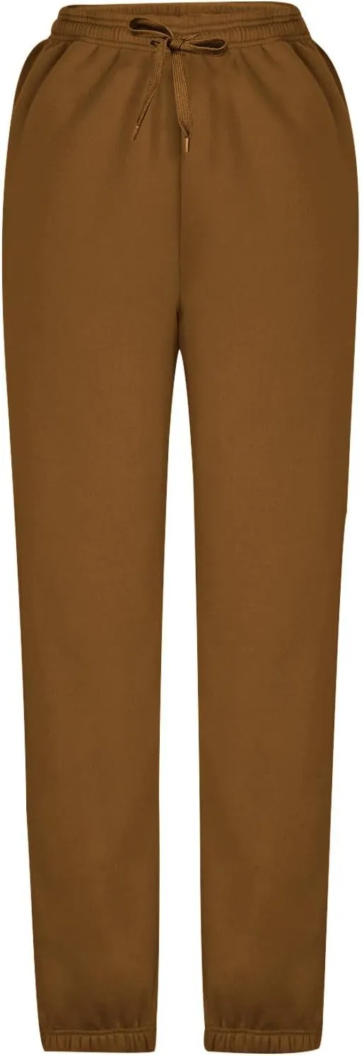 Sweatpants Women High Waisted Lounge Pants with Pockets Cinch Bottom Drawstring Sweatpants Fleece Lined Joggers