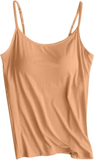 Tank Tops for Women 2024 Summer Built in Bra Spaghetti Strap Crop Vests Modal Quick-Dry Fitness Running Yoga Camisole