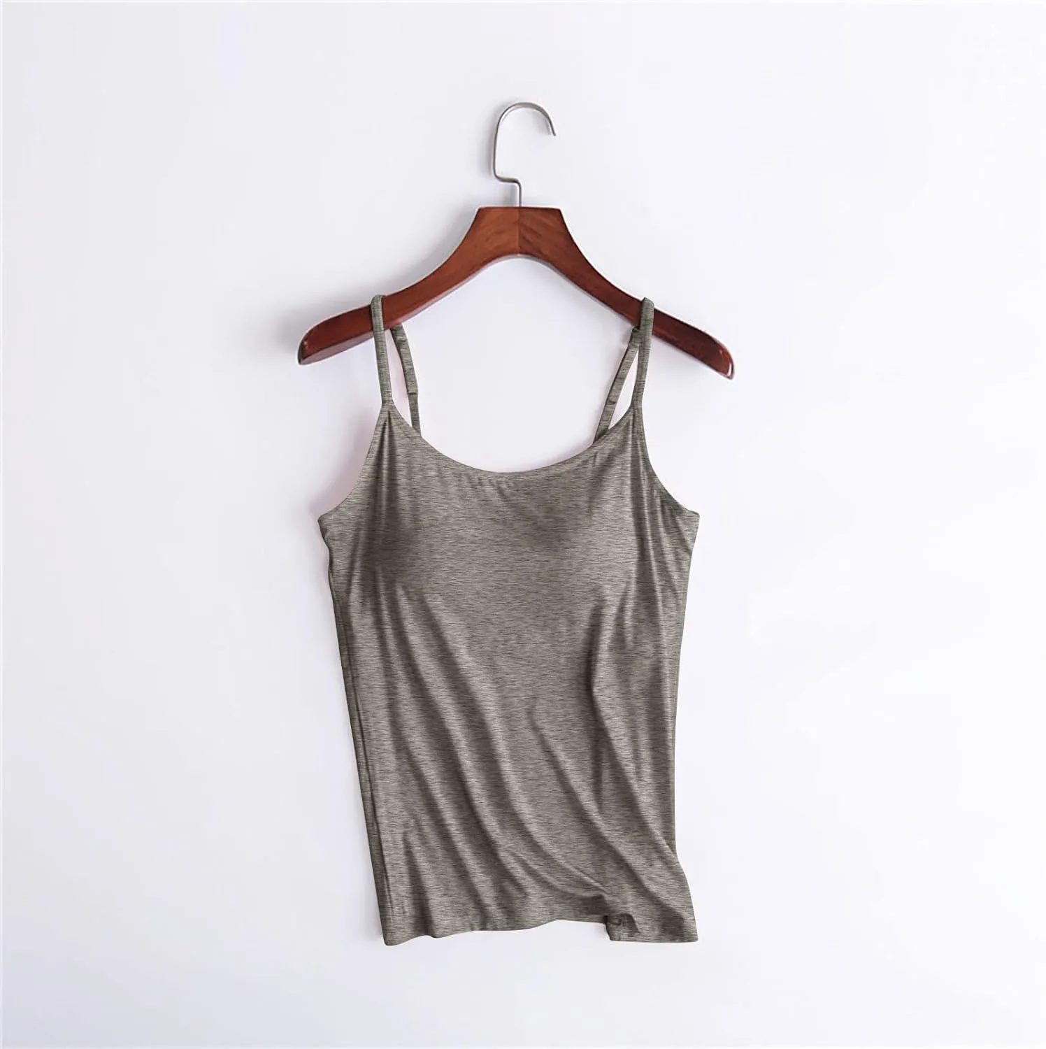 Tank Tops for Women 2024 Summer Built in Bra Spaghetti Strap Crop Vests Modal Quick-Dry Fitness Running Yoga Camisole