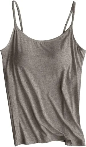 Tank Tops for Women 2024 Summer Built in Bra Spaghetti Strap Crop Vests Modal Quick-Dry Fitness Running Yoga Camisole