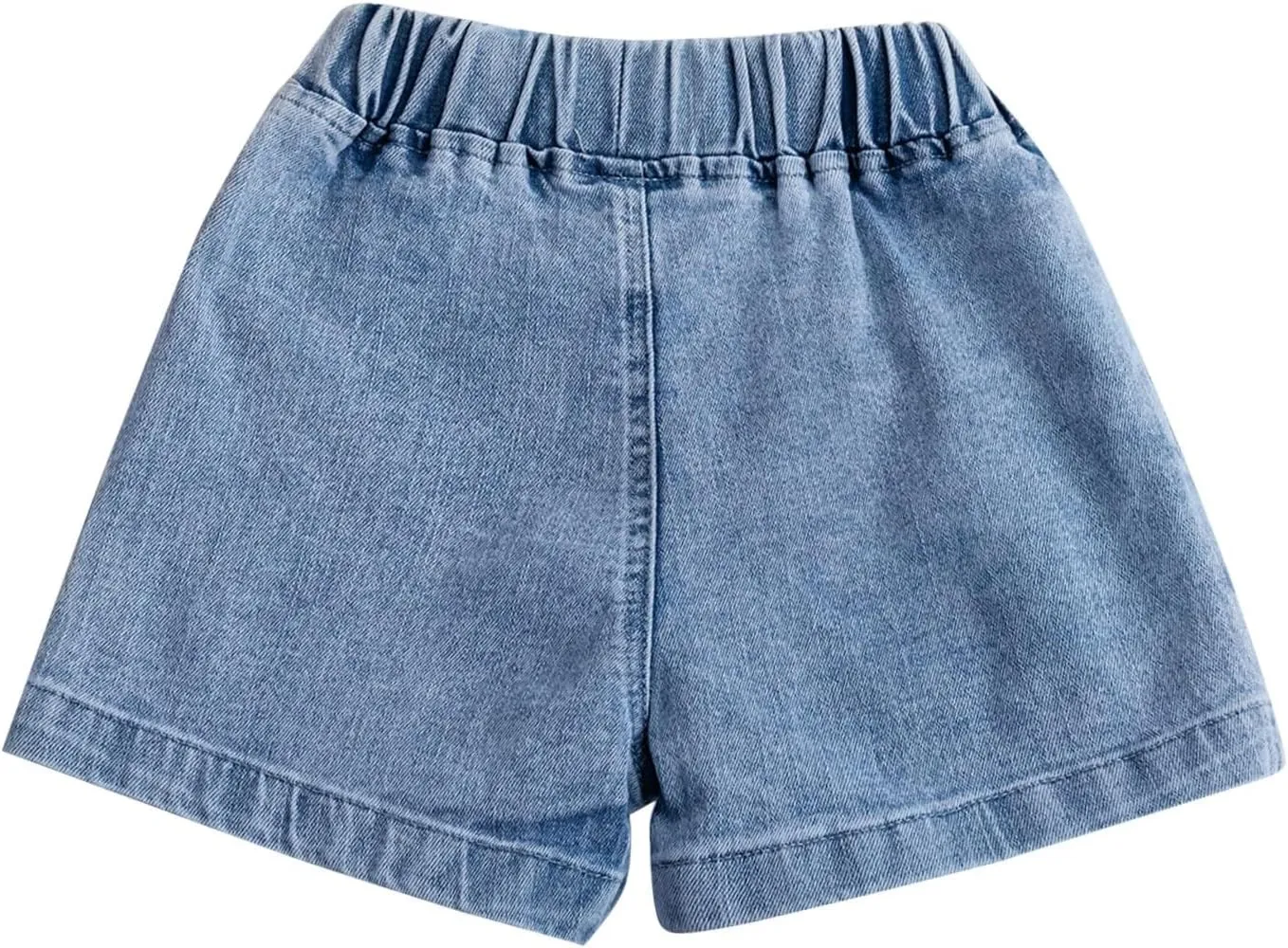 Toddler Baby Girls Casual Denim Shorts Summer High Waisted Embroidered Love Print Jeans Short with Pockets