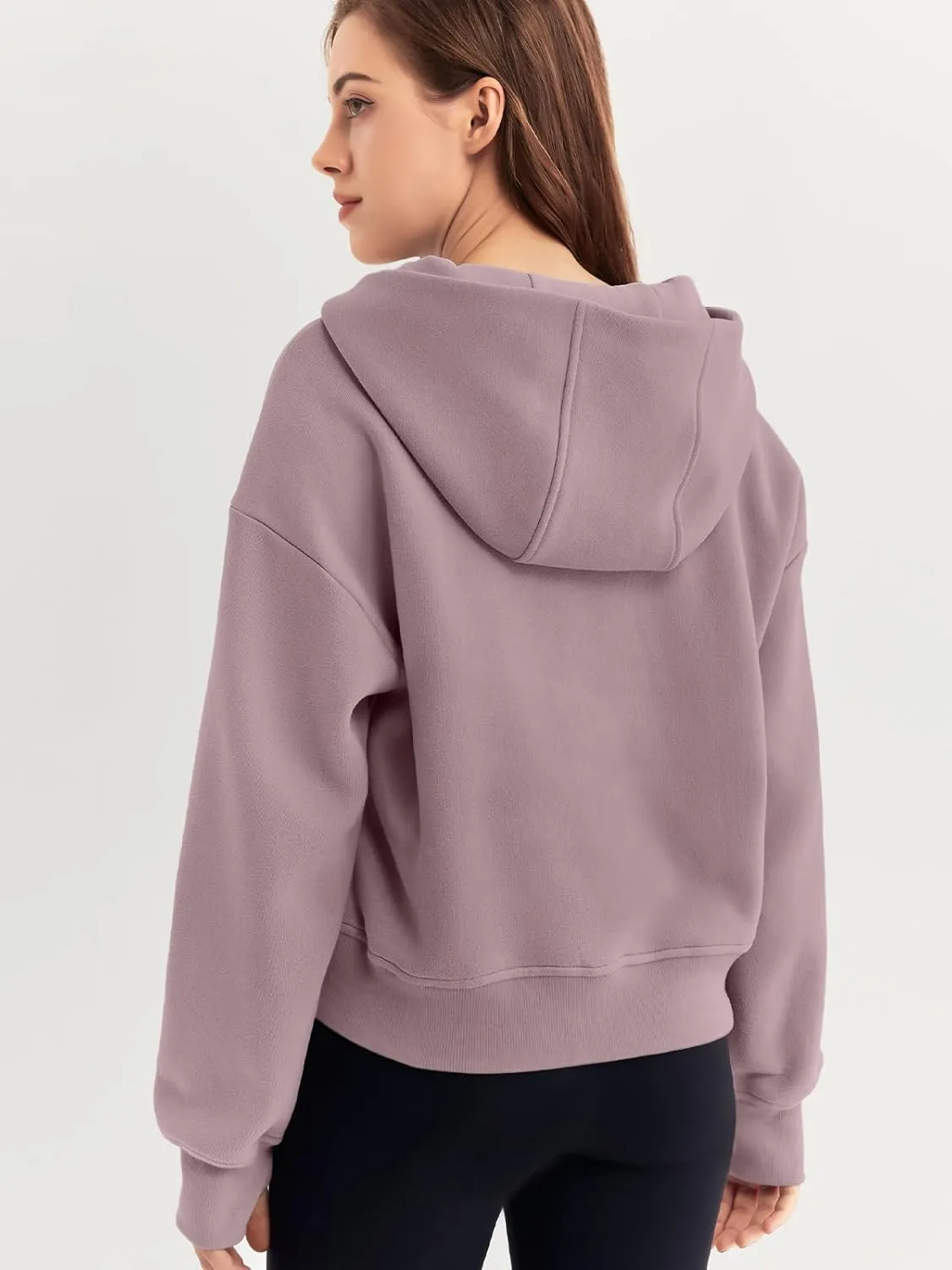 Trendy Queen Womens Hoodies Quarter Half Zip Pullover Oversized Sweatshirts Half With Pockets Fall Clothes