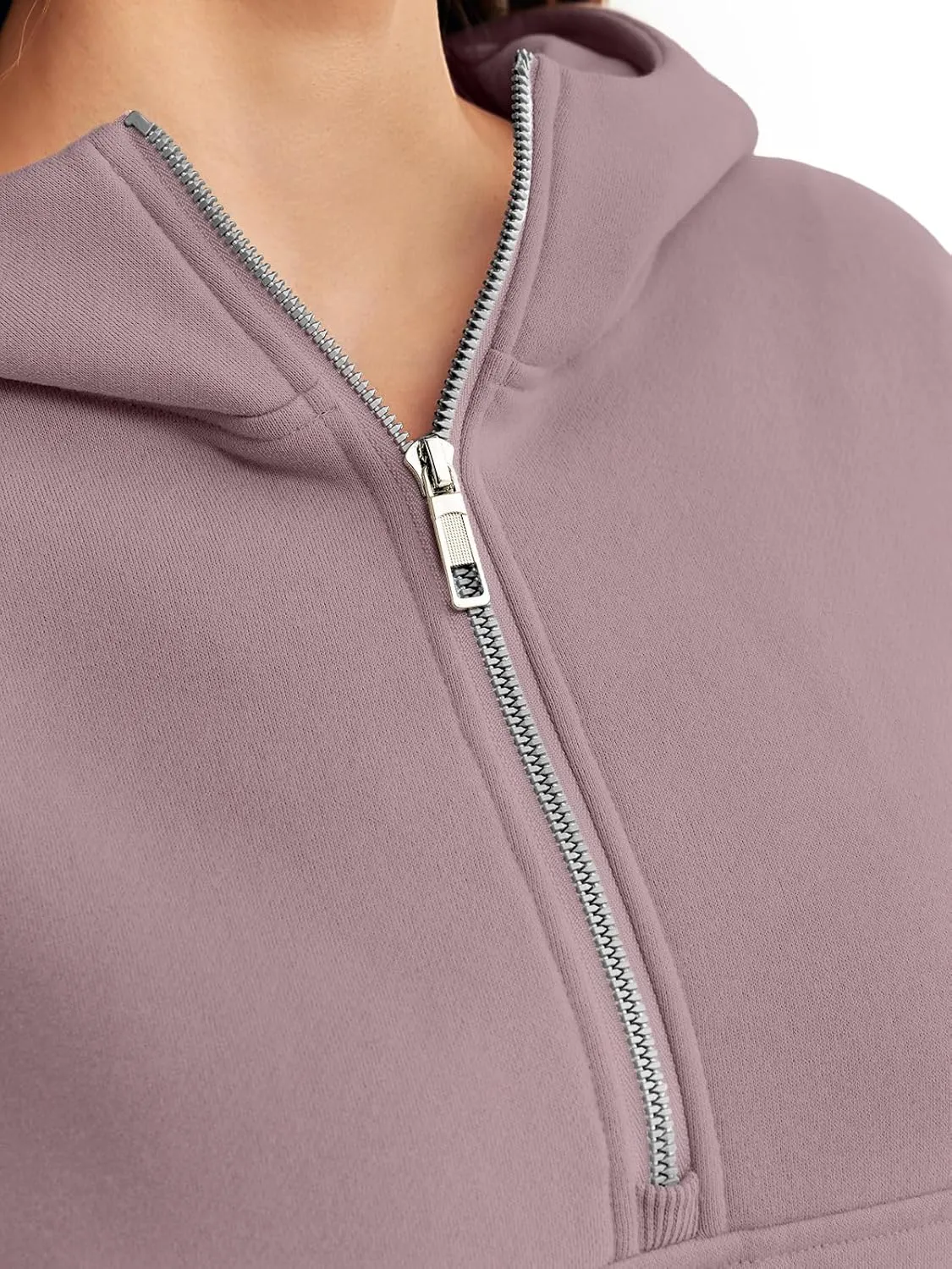Trendy Queen Womens Hoodies Quarter Half Zip Pullover Oversized Sweatshirts Half With Pockets Fall Clothes