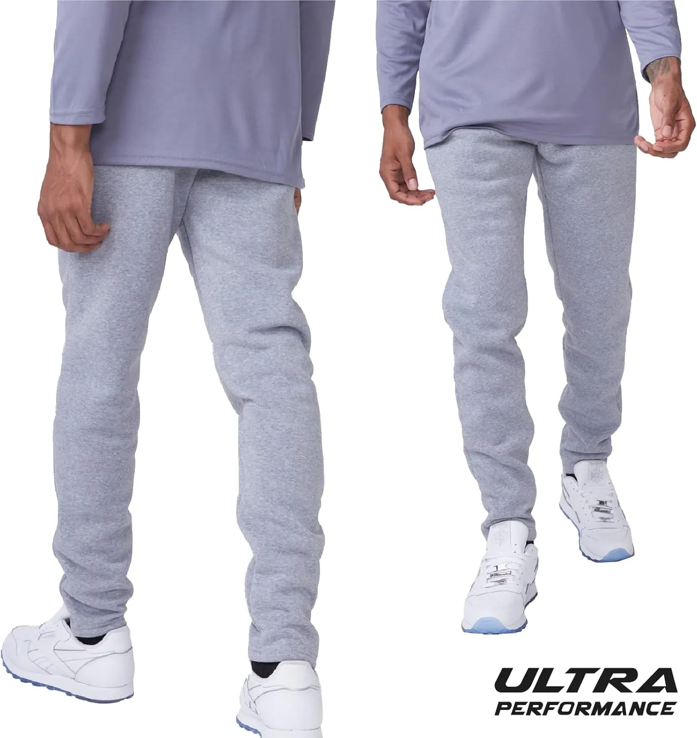 Ultra Performance 3 Pack Mens Open Bottom Sweatpants with Pockets, Casual Sweatpants for Men