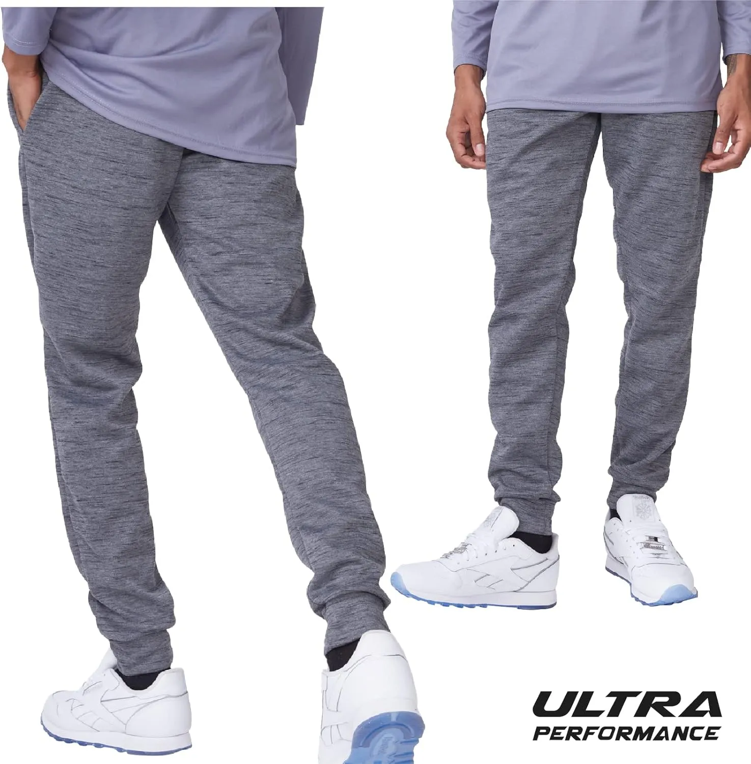 Ultra Performance 3 Pack Mens Open Bottom Sweatpants with Pockets, Casual Sweatpants for Men