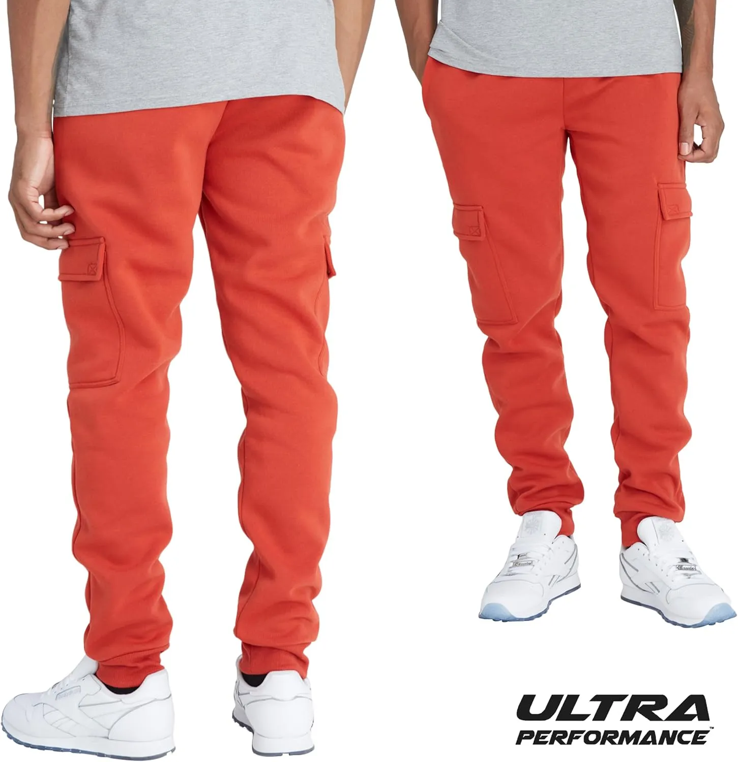 Ultra Performance 3 Pack Mens Sweatpants, Fleece Cargo Joggers for Men with Pockets
